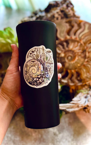 Ammonite Sticker – 3" Ancient Fossil Crystal Spiral Vinyl Decal