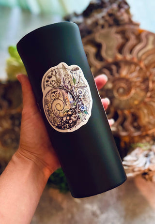 Ammonite Sticker – 3" Ancient Fossil Crystal Spiral Vinyl Decal