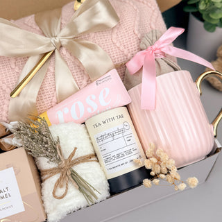Get Well Gift Baskets – Plush Blanket & Fuzzy Socks Care Set