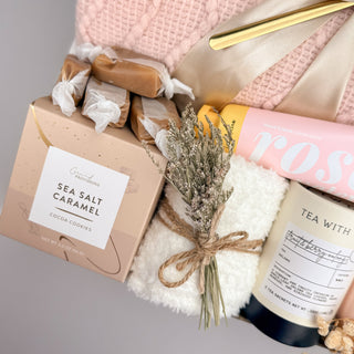 Get Well Gift Baskets – Plush Blanket & Fuzzy Socks Care Set