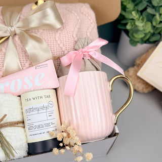Get Well Gift Baskets – Plush Blanket & Fuzzy Socks Care Set