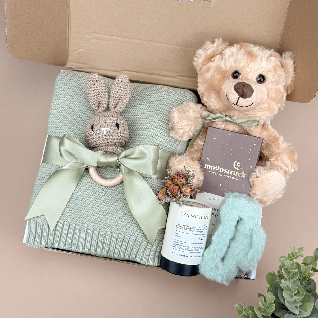 Curated Gift Boxes for New Moms – Bunny Rattle & Nursery Set