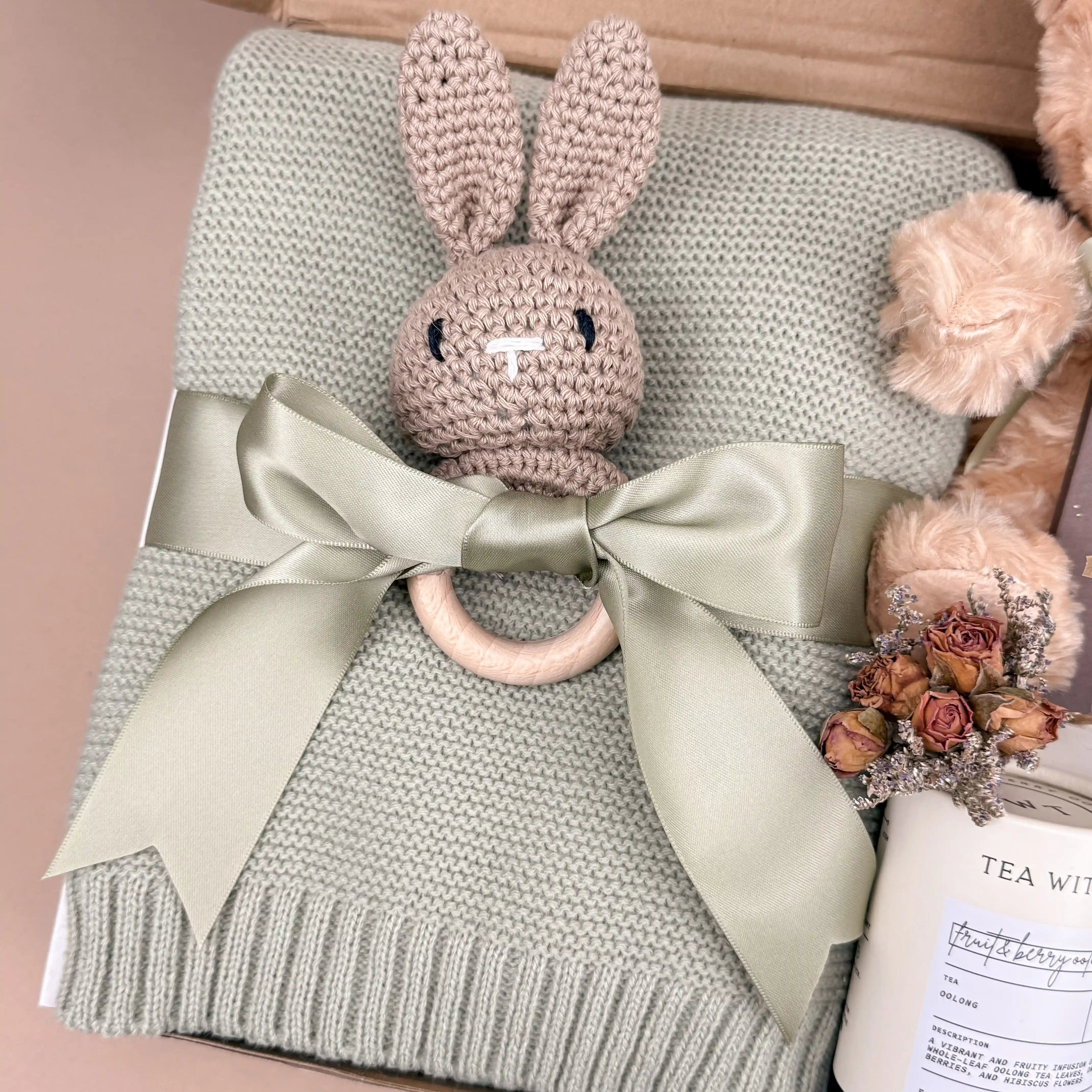 Curated Gift Boxes for New Moms – Bunny Rattle & Nursery Set