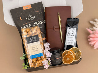 Gifts for Him – Premium Leather Journal & Coffee Discovery Set