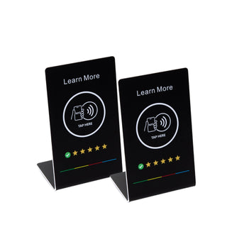 NFC Programmable Stand for Menus, Reviews, Bookings & Multi-Link Hubs (Tap to Any Link