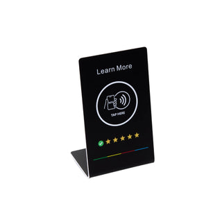NFC Programmable Stand for Menus, Reviews, Bookings & Multi-Link Hubs (Tap to Any Link