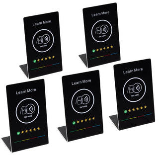 NFC Programmable Stand for Menus, Reviews, Bookings & Multi-Link Hubs (Tap to Any Link
