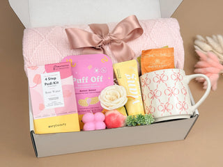Spa Gift Box for Her with Blanket – Heartfelt Hug Care Package