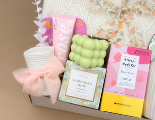 Luxury Women’s Self-Care Gift Box: 10pc Spa Set with Blanket & Tea