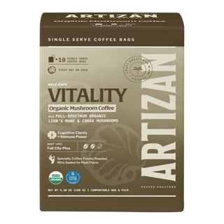 Organic Mushroom Coffee Singles Vitality with Lion’s Mane & Chaga