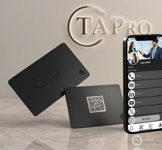 Digital NFC Business Card - Matte Black One-Tap Contactless Share