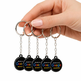 NFC Google Review Keychain - Portable Acrylic Tap-to-Review Tag