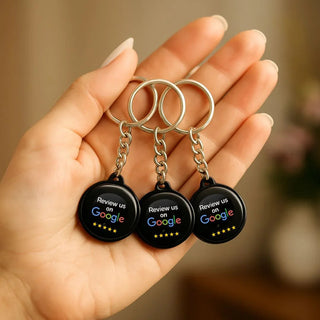 NFC Google Review Keychains (3-Pack) - Portable Feedback Tool