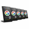 5 NFC Google Review Signs Bundle (5-Pack) - Black One-Tap Displays