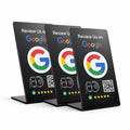 NFC Google Review Stand (3-Pack) - Premium White Tabletop Signs