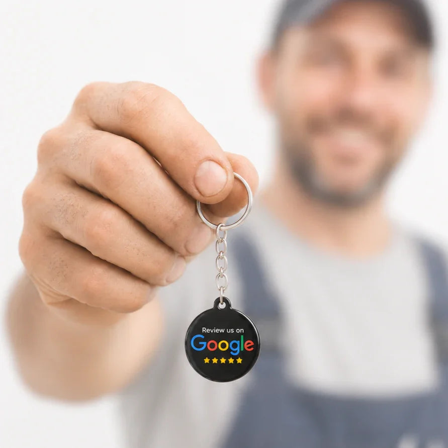NFC Google Review Keychain - Portable Acrylic Tap-to-Review Tag