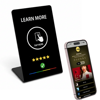 NFC Google Review QR Signs (6-Pack) - Tabletop SEO Ranking Tool
