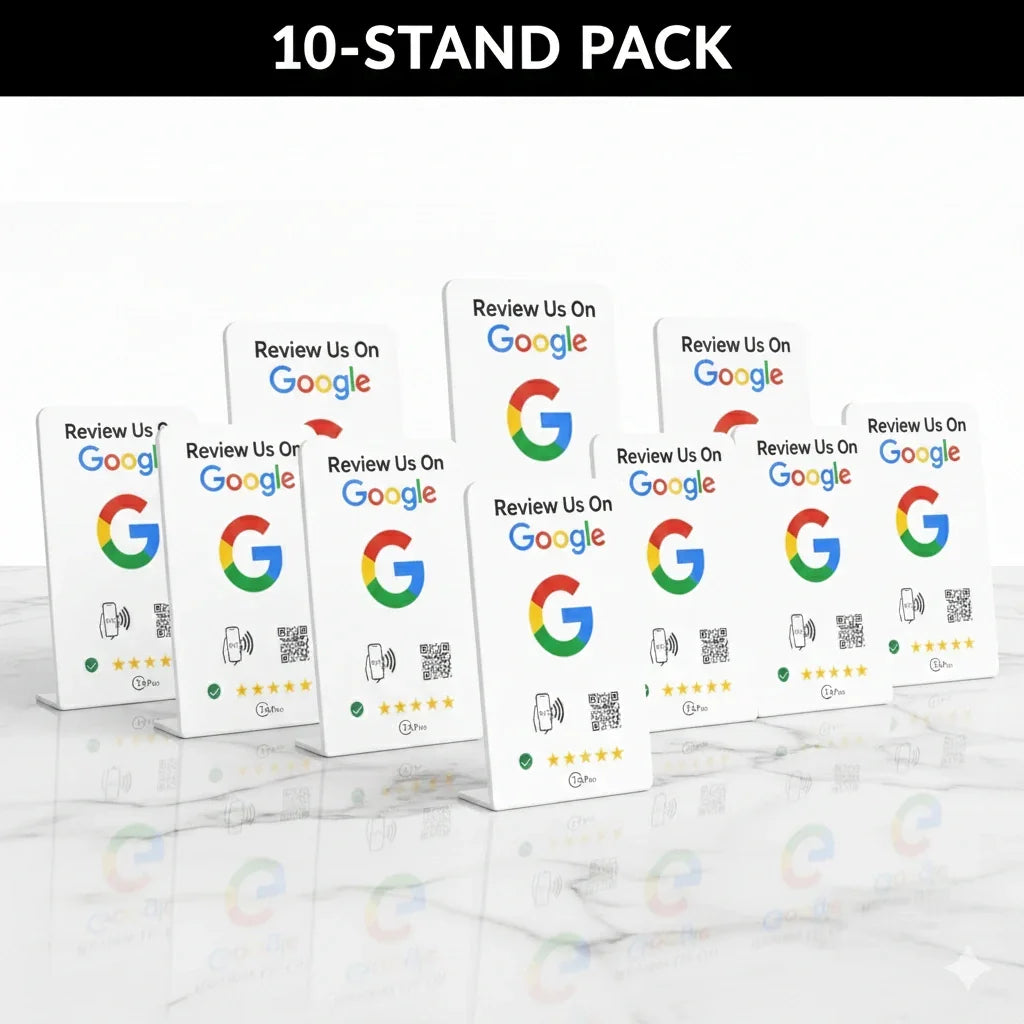 Bulk NFC Google Review Plates (10-Pack) - Premium Business Bundle