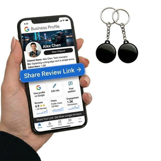 NFC Social Media Keychain, NTAG215 Smart Tag Contactless Tap