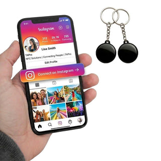 NFC Social Media Keychain, NTAG215 Smart Tag Contactless Tap