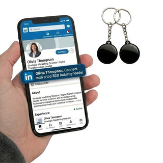 NFC Social Media Keychain, NTAG215 Smart Tag Contactless Tap