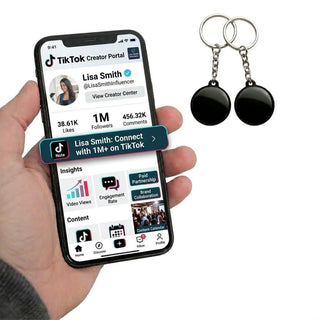 NFC Social Media Keychain, NTAG215 Smart Tag Contactless Tap
