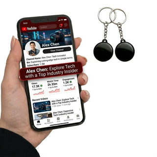 NFC Social Media Keychain, NTAG215 Smart Tag Contactless Tap