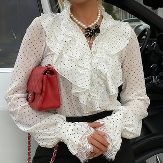 Spring Women Clothing Stylish Long Sleeves Fluctuation Women Shirt Top