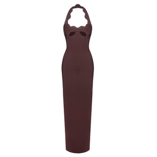 Retro French Black Dress Halter Cut out Advanced Sexy Inner Wear Spring Bandage One Piece Dress