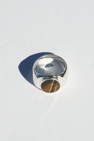 Perlmutte Tiger's Eye Ring