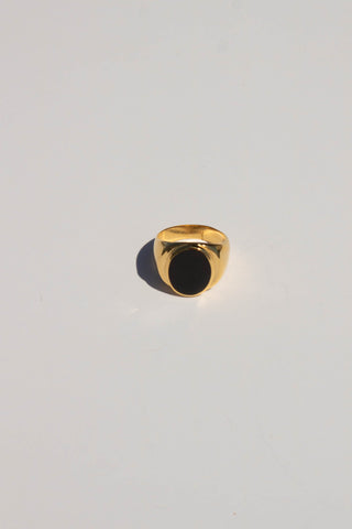 Perlmutte Onyx Ring