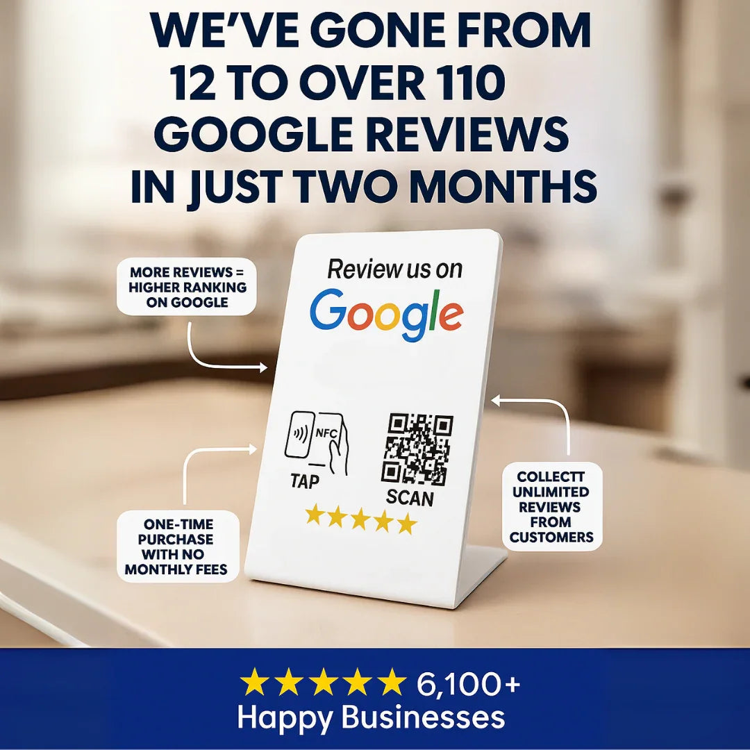 NFC Google Review Stand (5-Pack) - Premium Review Collection Kit