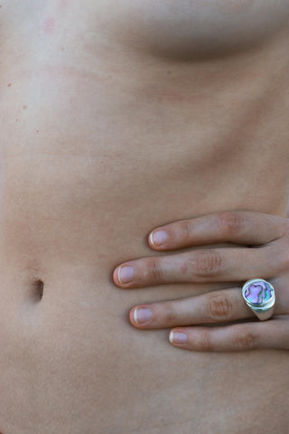 Perlmutte Abalone Ring
