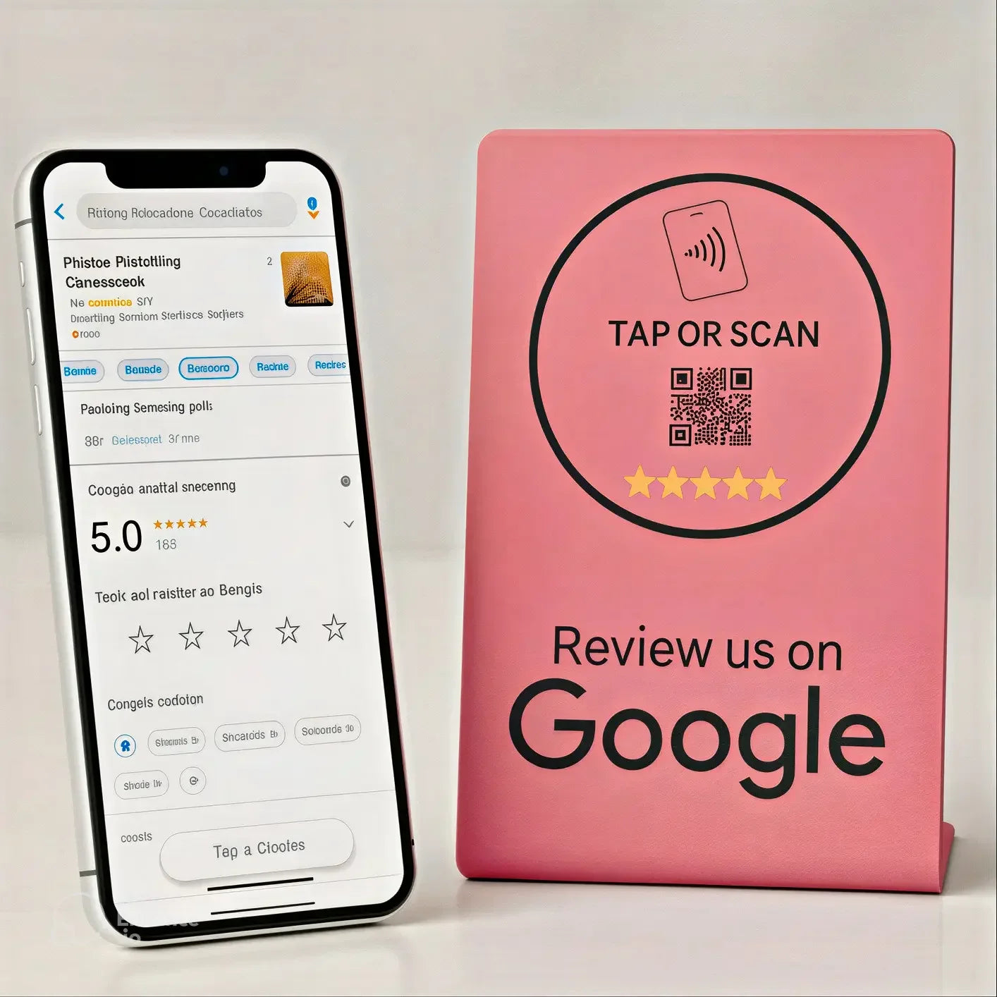 Google Review Stand NFC + QR Tap Sign Review Stands