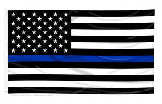 Printed Thin Blue Line American Flag