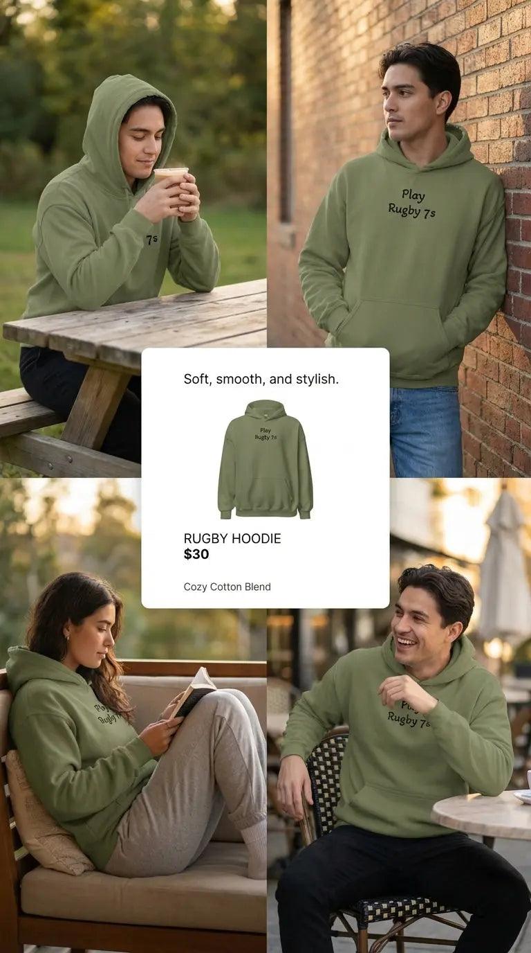 Ultra-Soft Rugby Hoodie – Cozy Comfort for Cool Evenings - L2N2