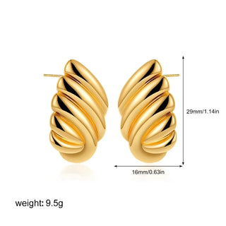 Three-Layer Textured Knot Earrings for Women