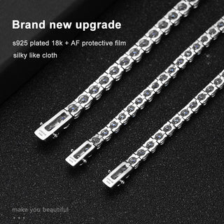 S925 Sterling Silver Moissanite Tennis Bracelet