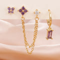 Zodiac Birthstone Earrings Set for Everyday Celestial Style