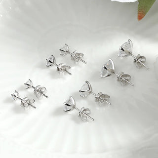 925 Sterling Silver Moissanite Stud Earrings for Women