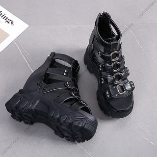 Comemore Women Sandals High Heels Party Buckle Ankle Strap Ladies Shoes Thick Platform Wedges Fashion Summer Female Pumps Sandal
