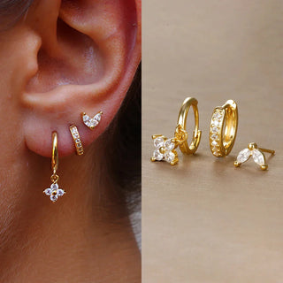 3PCS Flower Drop and Dangle Earring