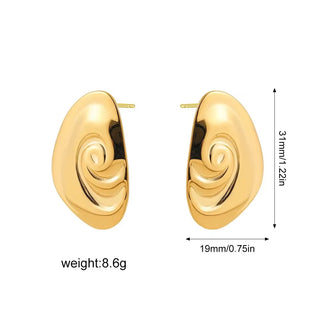 Three-Layer Textured Knot Earrings for Women