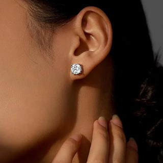 2.0ct Moissanite Stud Earrings in 925 Sterling Silver