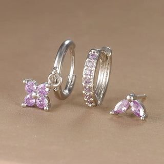 3PCS Flower Drop and Dangle Earring