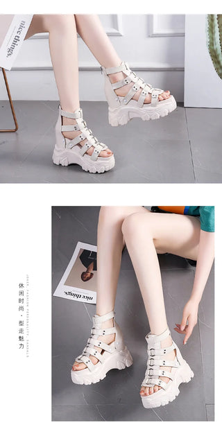 Comemore Women Sandals High Heels Party Buckle Ankle Strap Ladies Shoes Thick Platform Wedges Fashion Summer Female Pumps Sandal