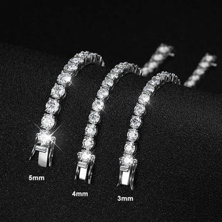S925 Sterling Silver Moissanite Tennis Bracelet