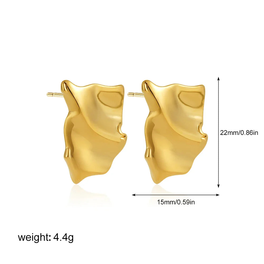Three-Layer Textured Knot Earrings for Women