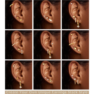Bobisty Stud Hoop Earrings