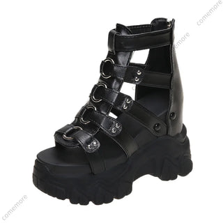 Comemore Women Sandals High Heels Party Buckle Ankle Strap Ladies Shoes Thick Platform Wedges Fashion Summer Female Pumps Sandal